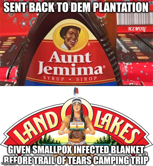 racism | SENT BACK TO DEM PLANTATION; ICEMULE; GIVEN SMALLPOX INFECTED BLANKET BEFORE TRAIL OF TEARS CAMPING TRIP | image tagged in democrats | made w/ Imgflip meme maker
