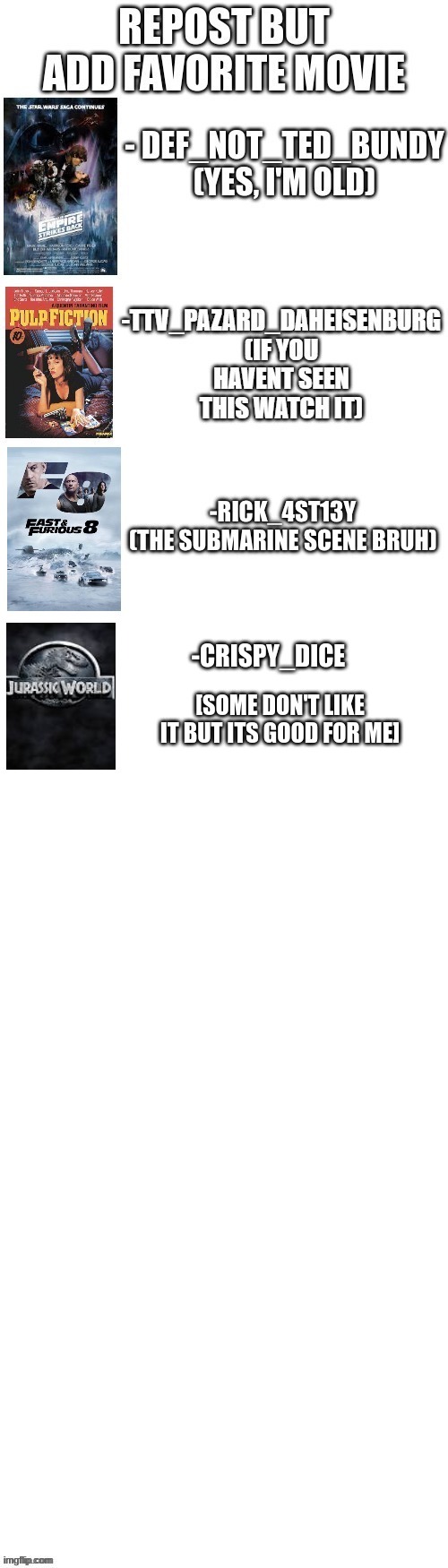 Why Not: Continue The Chain | -CRISPY_DICE; [SOME DON'T LIKE IT BUT ITS GOOD FOR ME] | image tagged in repost,notgif,memes,dank memes,e | made w/ Imgflip meme maker