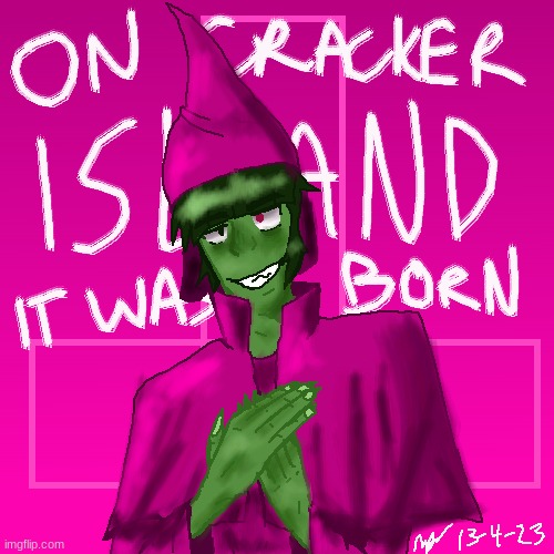 Here, have a drawing of Murdoc from Gorillaz that took like 2 bloody hours. | made w/ Imgflip meme maker