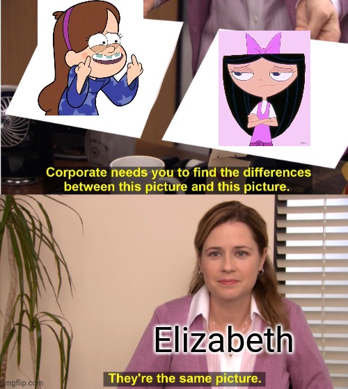 They're The Same Picture Meme | Elizabeth | image tagged in memes,they're the same picture | made w/ Imgflip meme maker