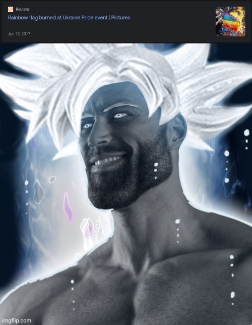 image tagged in ultra instinct gigachad | made w/ Imgflip meme maker