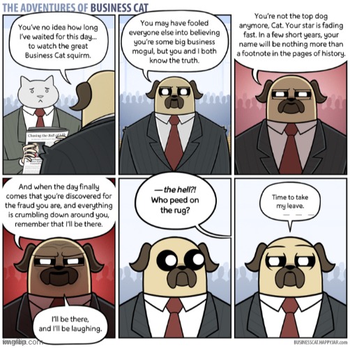 The Adventures of Business Cat #34 | made w/ Imgflip meme maker