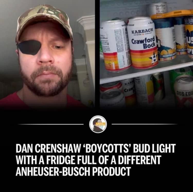 High Quality Dan Crenshaw Bud Light boycott Blank Meme Template