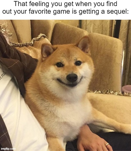 I am so happy :D | That feeling you get when you find out your favorite game is getting a sequel: | image tagged in gaming,memes,funny,happy | made w/ Imgflip meme maker