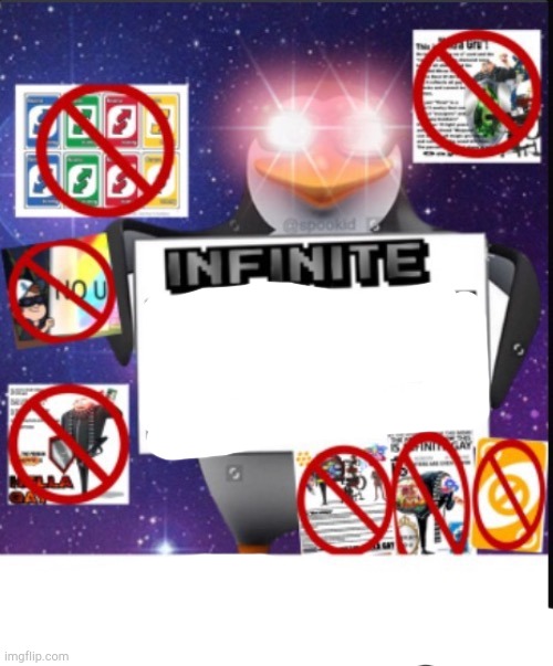 infinite no u | image tagged in infinite no u | made w/ Imgflip meme maker