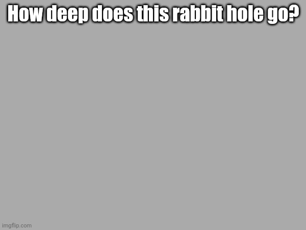 How deep does this rabbit hole go? | made w/ Imgflip meme maker