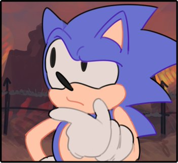 thinking sonic Blank Meme Template