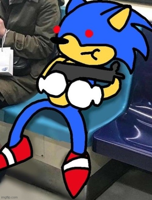 sonic with a gun | made w/ Imgflip meme maker