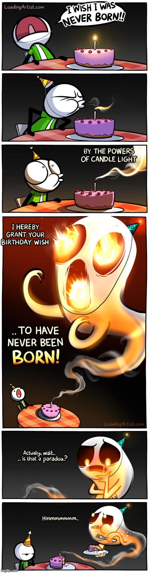image tagged in birthday wishes,born,ghost,paradox | made w/ Imgflip meme maker