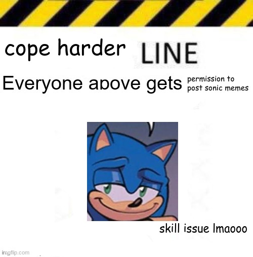 High Quality sonic meme line Blank Meme Template