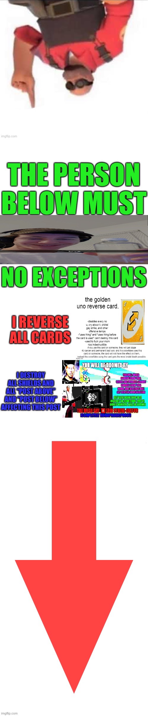 E | image tagged in person below must alive themselves | made w/ Imgflip meme maker