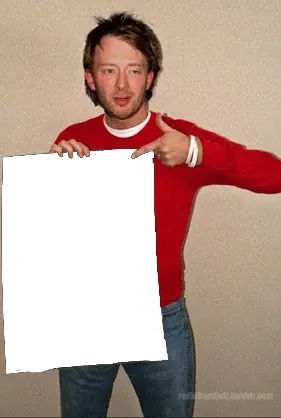 Thom Yorke With Board Blank Meme Template