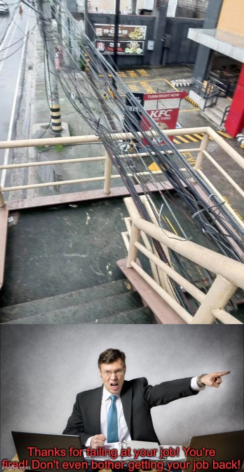 Cords being in the way of the steps | image tagged in thanks for failing at your job,stairs,stair,cords,you had one job,memes | made w/ Imgflip meme maker