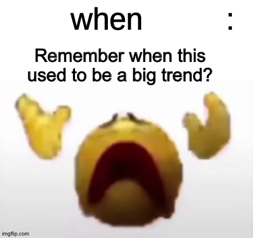 User When Offended: | Remember when this used to be a big trend? | image tagged in user when offended | made w/ Imgflip meme maker