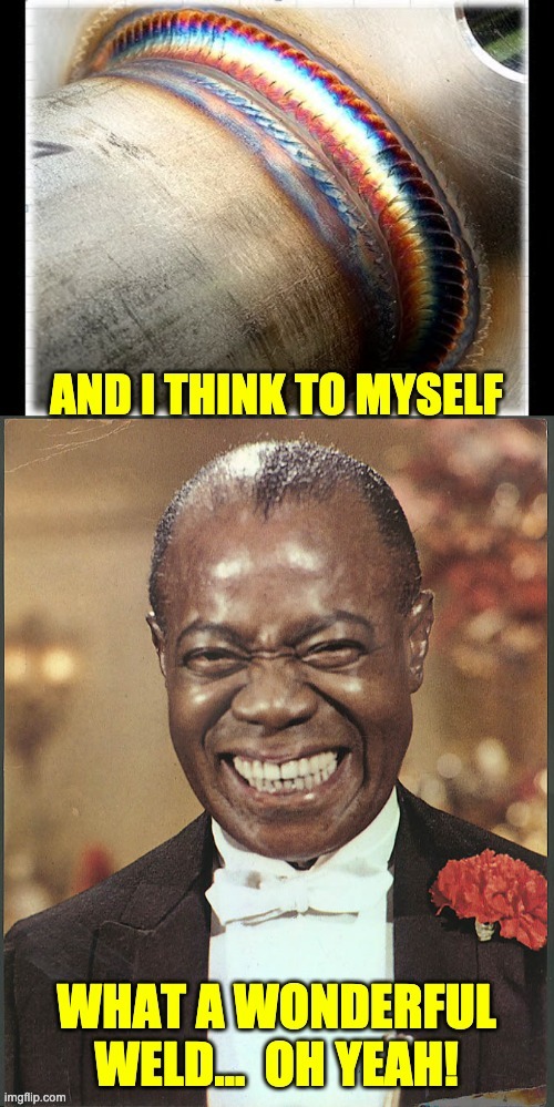 Satchmo | image tagged in dad joke,bad pun | made w/ Imgflip meme maker