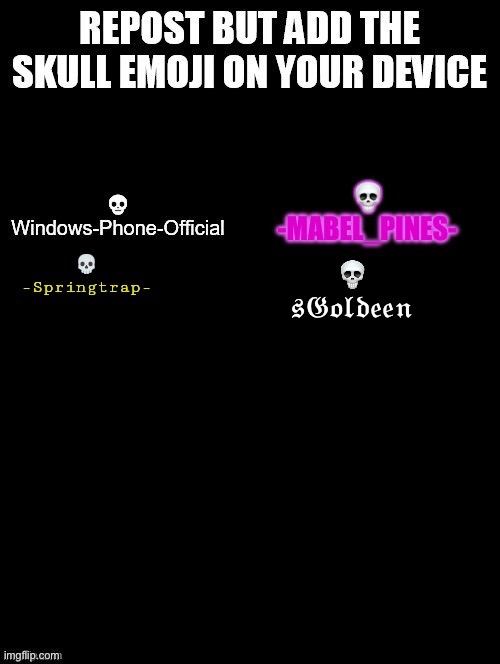 💀
𝔰𝔊𝔬𝔩𝔡𝔢𝔢𝔫 | made w/ Imgflip meme maker