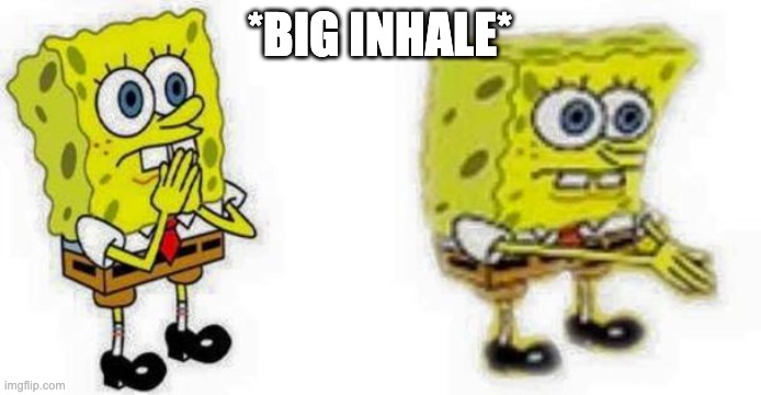 Spongebob *Inhale* Boi | *BIG INHALE* | image tagged in spongebob inhale boi | made w/ Imgflip meme maker