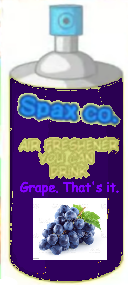 Air Freshener You Can Drink - Grape. That's it. Blank Meme Template