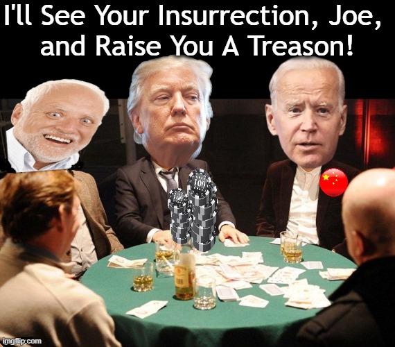 And Let The FACTS Speak For Themselves | I'll See Your Insurrection, Joe, 
and Raise You A Treason! | image tagged in politics,political humor,donald trump,joe biden,treason,poker | made w/ Imgflip meme maker