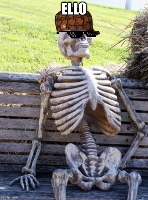 Waiting Skeleton | ELLO | image tagged in memes,waiting skeleton | made w/ Imgflip meme maker