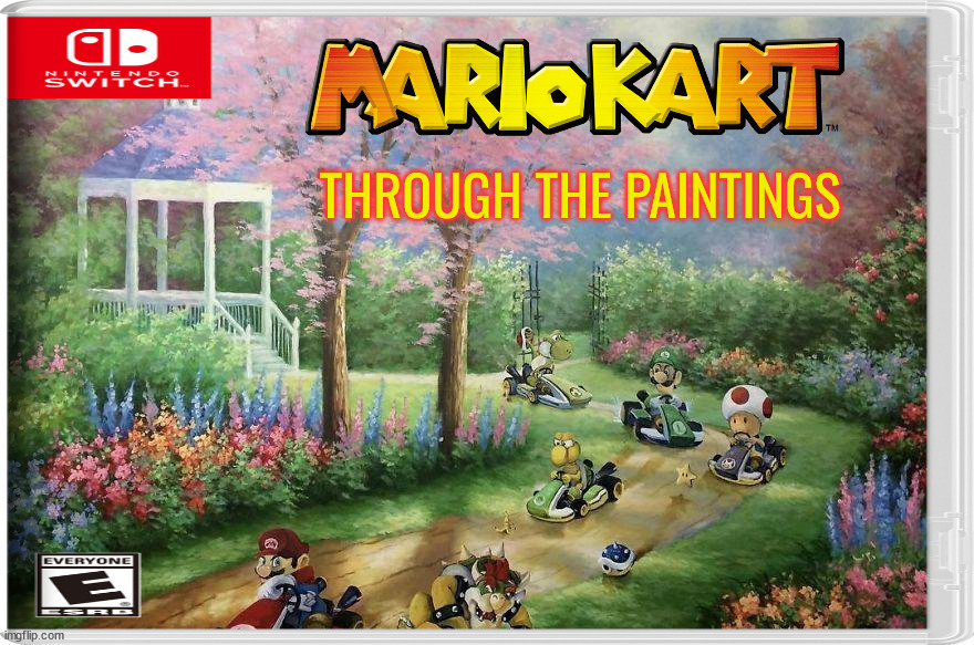THROUGH THE PAINTINGS | image tagged in nintendo switch | made w/ Imgflip meme maker