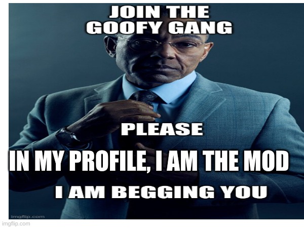 IN MY PROFILE, I AM THE MOD | made w/ Imgflip meme maker