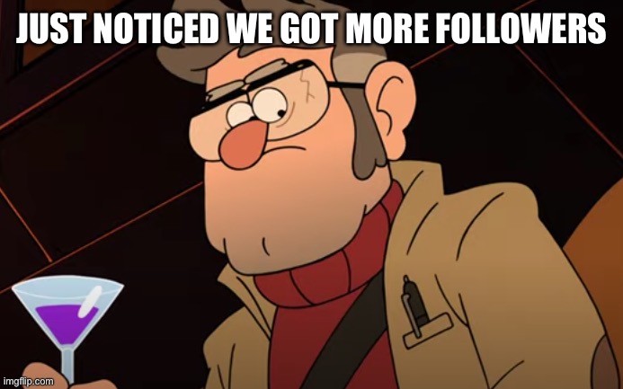 Ford pines; something makes sense | JUST NOTICED WE GOT MORE FOLLOWERS | image tagged in ford pines something makes sense | made w/ Imgflip meme maker