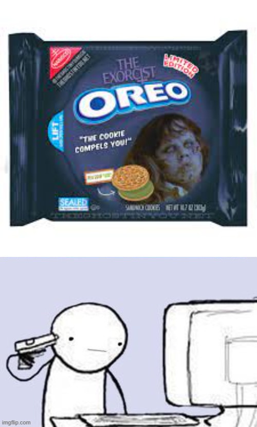 Oreo's cursed | image tagged in for cursed images,oreo mind control,cursed | made w/ Imgflip meme maker