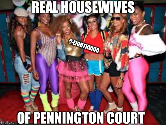 real housewives | REAL HOUSEWIVES; @EIGHTHUNID; OF PENNINGTON COURT | image tagged in real housewives | made w/ Imgflip meme maker
