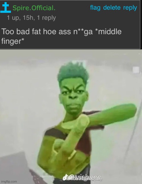 Beast boy lore | image tagged in too bad,beast boy middle finger | made w/ Imgflip meme maker