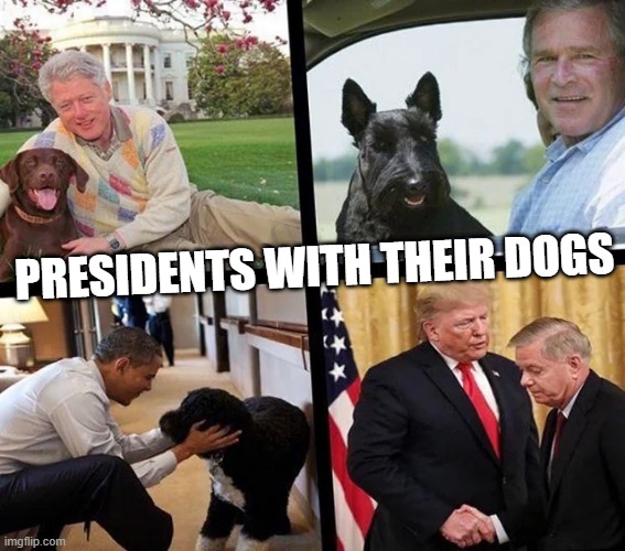 Wonderful Pets | PRESIDENTS WITH THEIR DOGS | image tagged in presidents | made w/ Imgflip meme maker