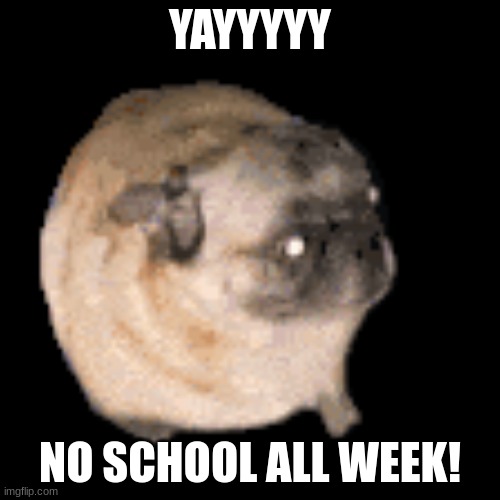 lol | YAYYYYY; NO SCHOOL ALL WEEK! | made w/ Imgflip meme maker
