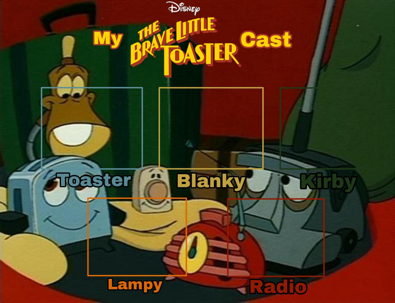 The Brave Little Toaster Cast Blank Meme Template