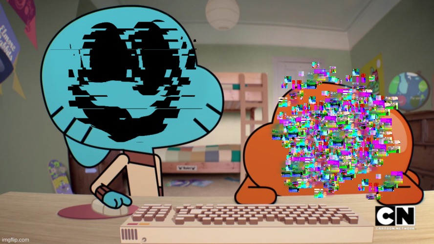 cursed | image tagged in add a face to gumball an darwin | made w/ Imgflip meme maker
