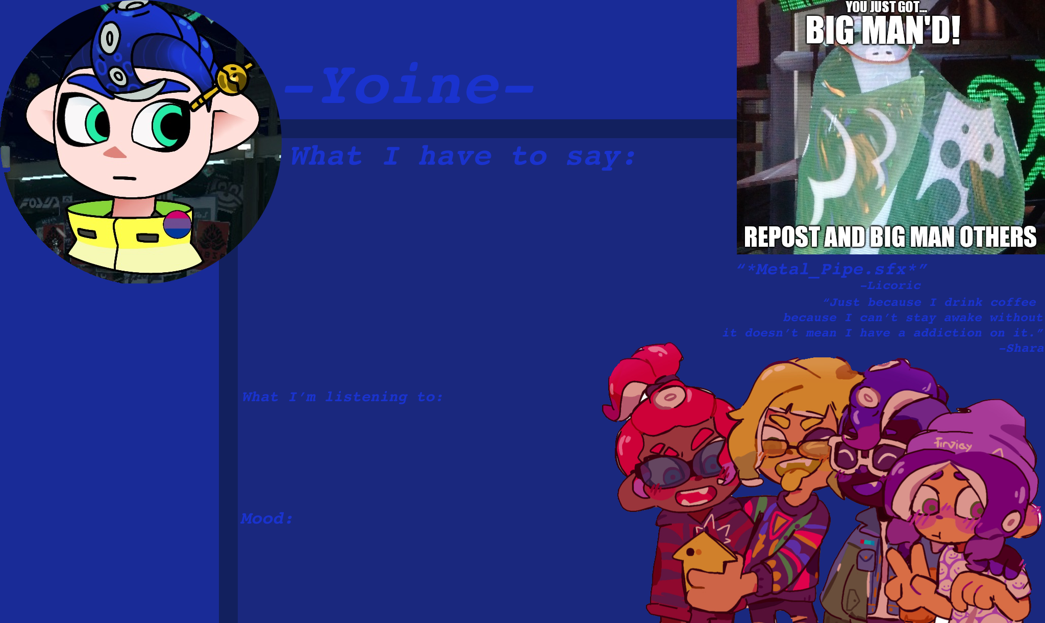 Yoine’s absolute swag template because yes!!!! Blank Meme Template