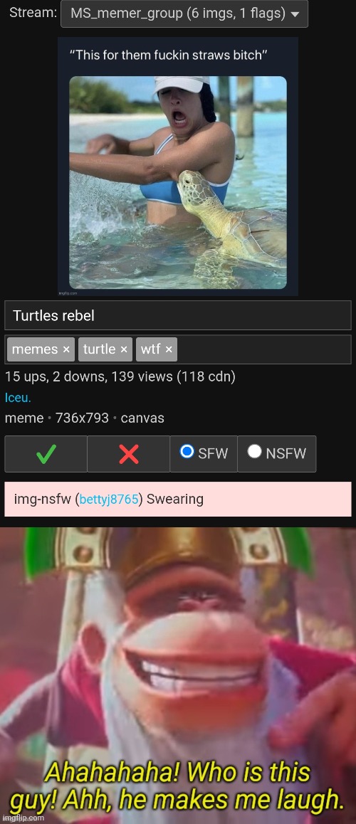 image tagged in cranky kong he makes me laugh | made w/ Imgflip meme maker