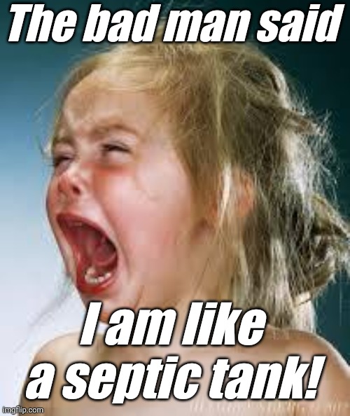 If you like to tattle, the internet's not for you. | The bad man said; I am like a septic tank! | image tagged in liberals,democrats,lgbtq,blm,antifa,crying baby | made w/ Imgflip meme maker