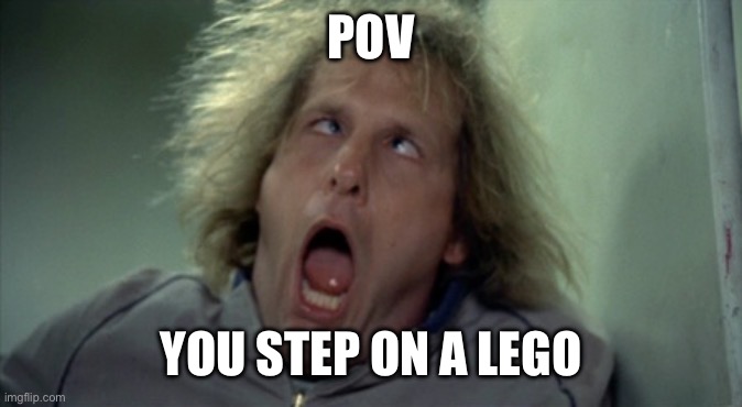 Scary Harry | POV; YOU STEP ON A LEGO | image tagged in memes,scary harry | made w/ Imgflip meme maker