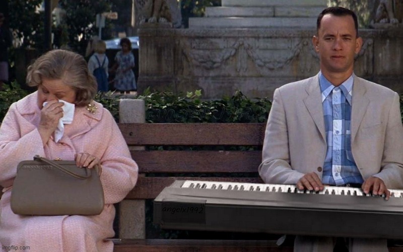 what song is he playing ? | image tagged in forrest gump,tom hanks,keyboard,movies,musical instruments,songs | made w/ Imgflip meme maker