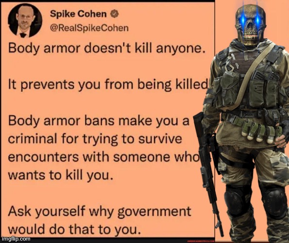 Body Armour bans make no sense | image tagged in skeletor | made w/ Imgflip meme maker