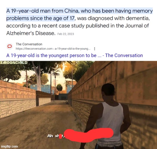 Damn we can get dementia now | image tagged in here we go again | made w/ Imgflip meme maker