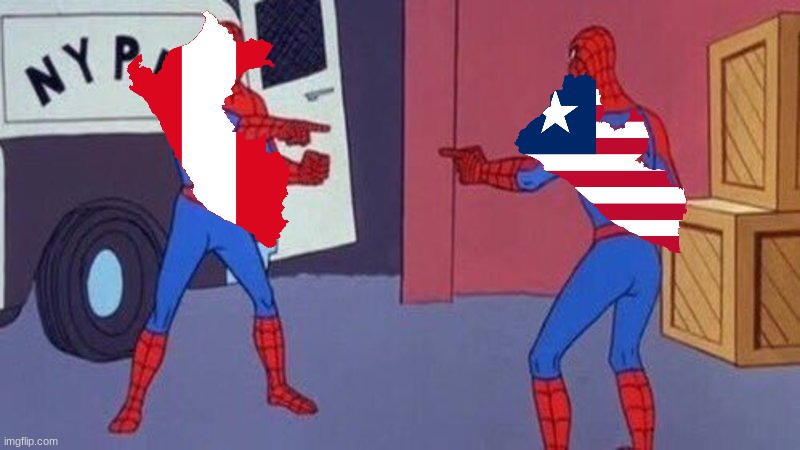 THEY LOOK SO SIMILAR | image tagged in spiderman pointing at spiderman,geography,political geography,fun | made w/ Imgflip meme maker