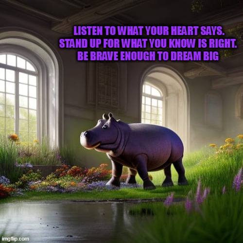 LISTEN TO WHAT YOUR HEART SAYS. 
STAND UP FOR WHAT YOU KNOW IS RIGHT. 
BE BRAVE ENOUGH TO DREAM BIG | image tagged in nf | made w/ Imgflip meme maker