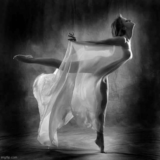 Ballerina in black & white | image tagged in ballerina in black white | made w/ Imgflip meme maker