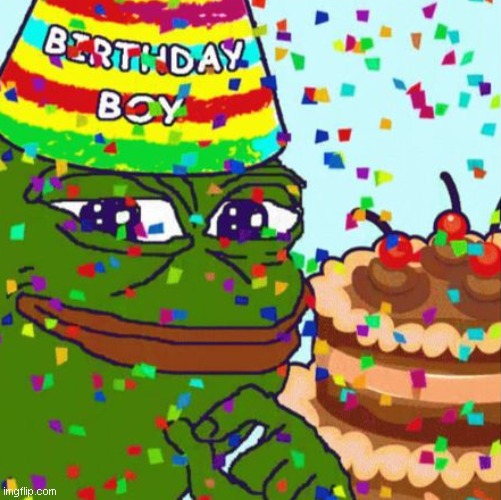Birthday boy Pepe | image tagged in birthday boy pepe | made w/ Imgflip meme maker