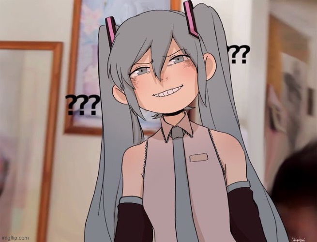 Confused Miku | image tagged in confused miku | made w/ Imgflip meme maker