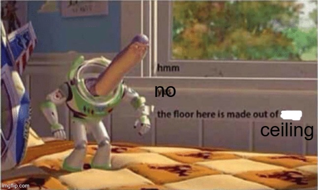 hmm yes the floor here is made out of floor | no ceiling | image tagged in hmm yes the floor here is made out of floor | made w/ Imgflip meme maker