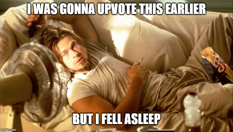 Stoner Chilling | I WAS GONNA UPVOTE THIS EARLIER BUT I FELL ASLEEP | image tagged in stoner chilling | made w/ Imgflip meme maker