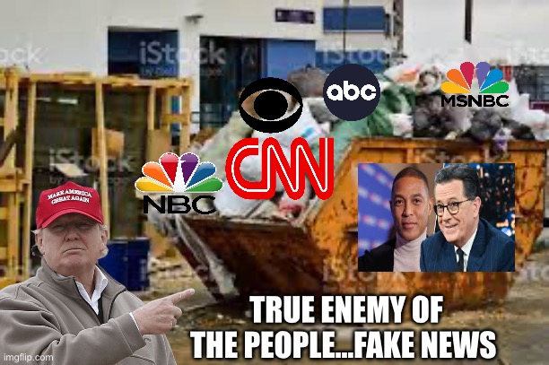 TRUE ENEMY OF THE PEOPLE…FAKE NEWS | image tagged in donald trump,cnn fake news,don lemon,republicans | made w/ Imgflip meme maker