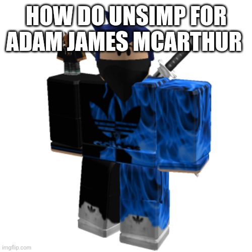 Zero Frost | HOW DO UNSIMP FOR ADAM JAMES MCARTHUR | image tagged in zero frost | made w/ Imgflip meme maker